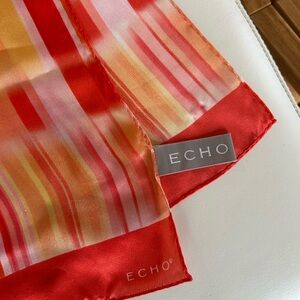 Echo Silk Striped Scarf